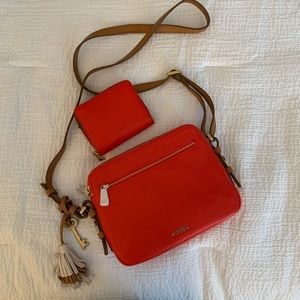 Fossil leather purse & wallet